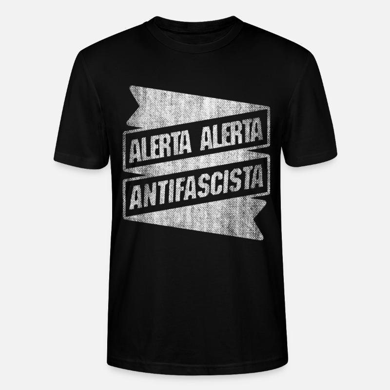 ALERTA ALERTA ANtiFAscIsTA ANTIFA - T-shirt bio CRAFTER Stanley Stella Unisexe - noir