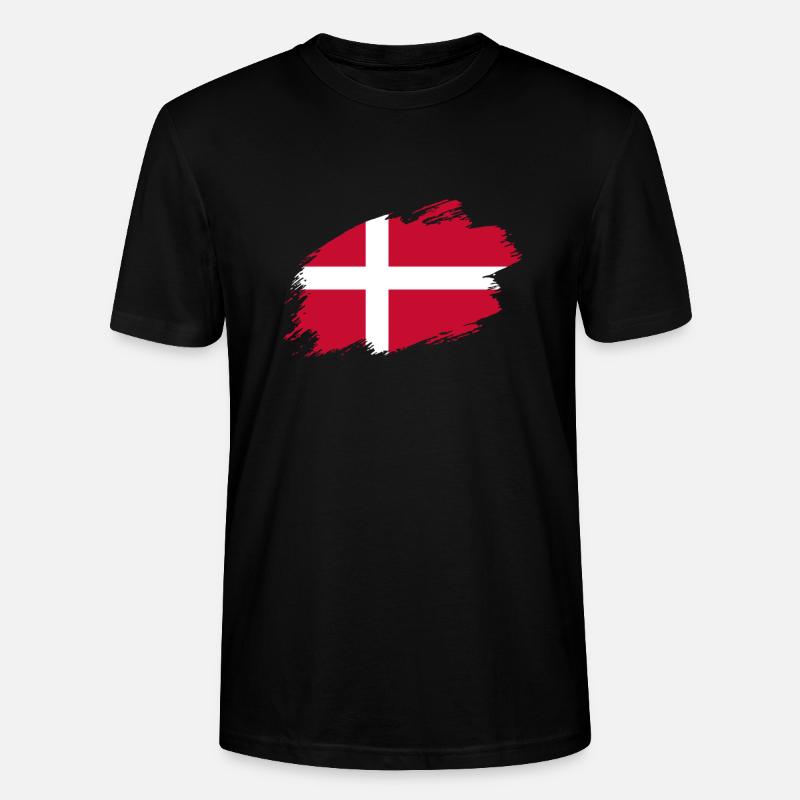 Danemark drapeau danois Drapeau - T-shirt bio CRAFTER Stanley Stella Unisexe - noir