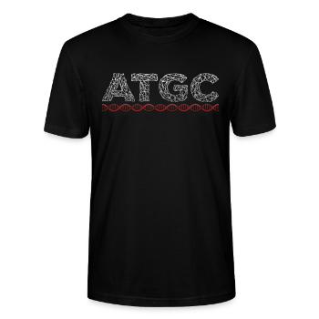 Biologie Lehrer Wissenschaftler ATGC - Stanley/Stella Unisex Bio-T-Shirt CRAFTER - Schwarz - Vorne - Alina (178cm) & Michal (187cm)