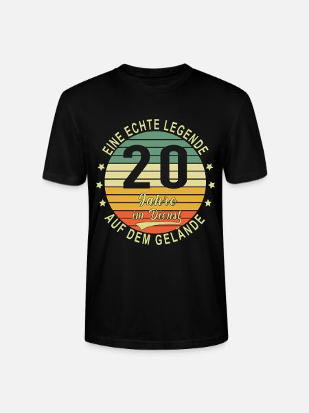 20 Jähriges Dienstjubiläum Arbeitsjubiläum - Stanley/Stella Unisex Bio-T-Shirt CRAFTER - Schwarz