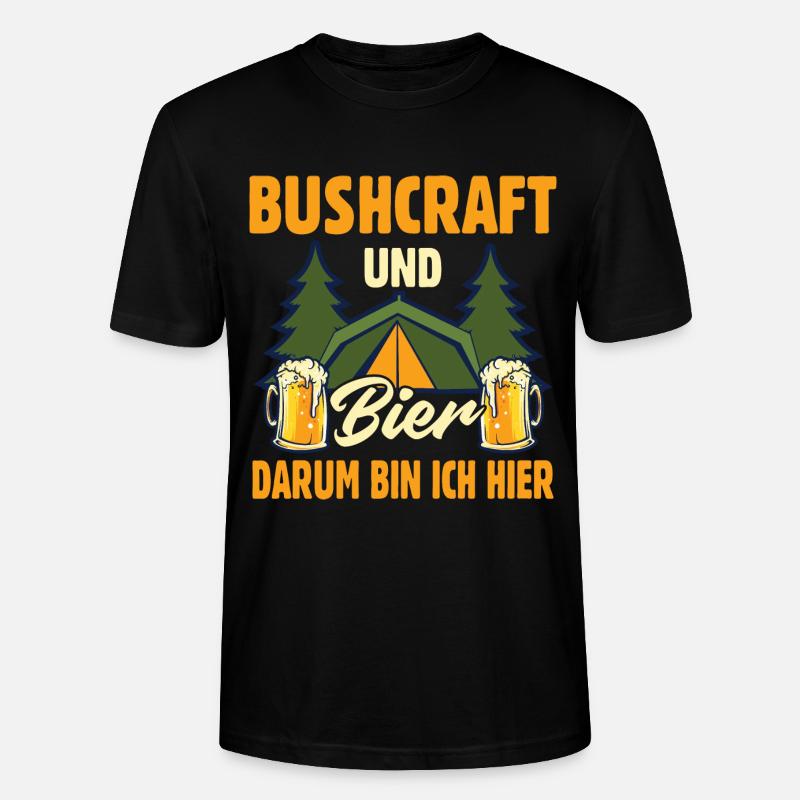 Bier Camping Bushcraft Survival - Stanley/Stella Unisex Bio-T-Shirt CRAFTER - Schwarz