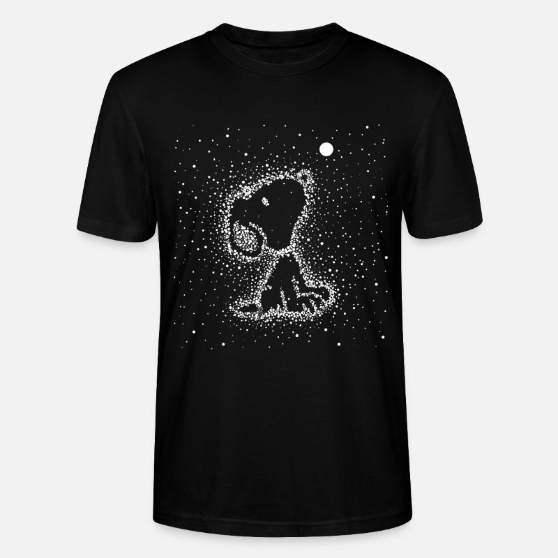 Peanuts Snoopy Univers Étoiles - T-shirt bio CRAFTER Stanley Stella Unisexe - noir