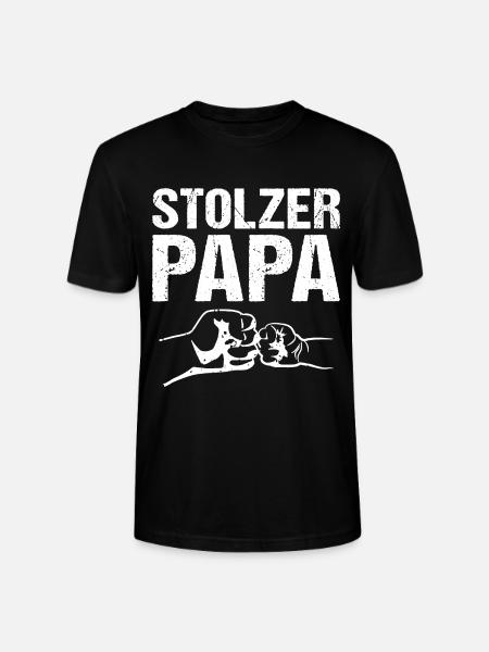 Stolzer Papa Faustcheck - Stanley/Stella Unisex Bio-T-Shirt CRAFTER - Schwarz