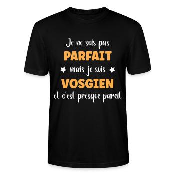 Parfait Vosgien - T-shirt bio CRAFTER Stanley Stella Unisexe - noir - Devant - Alina (178cm) & Michal (187cm)