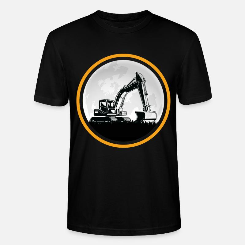 Bagger Baggerfahrer Baustelle Baggerschaufel - Stanley/Stella Unisex Bio-T-Shirt CRAFTER - Schwarz