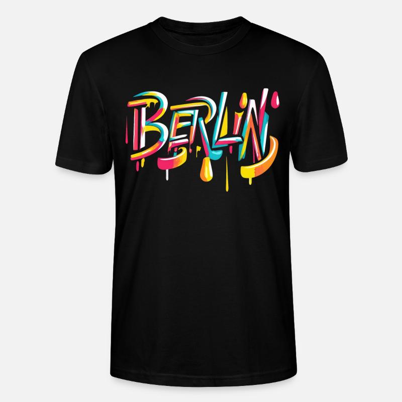 Berlin Graffiti - T-shirt bio CRAFTER Stanley Stella Unisexe - noir