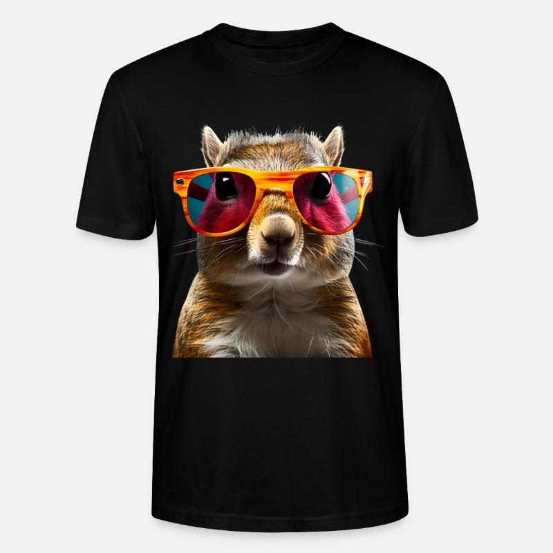Eichhörnchen Sonnenbrille - Stanley/Stella Unisex Bio-T-Shirt CRAFTER - Schwarz