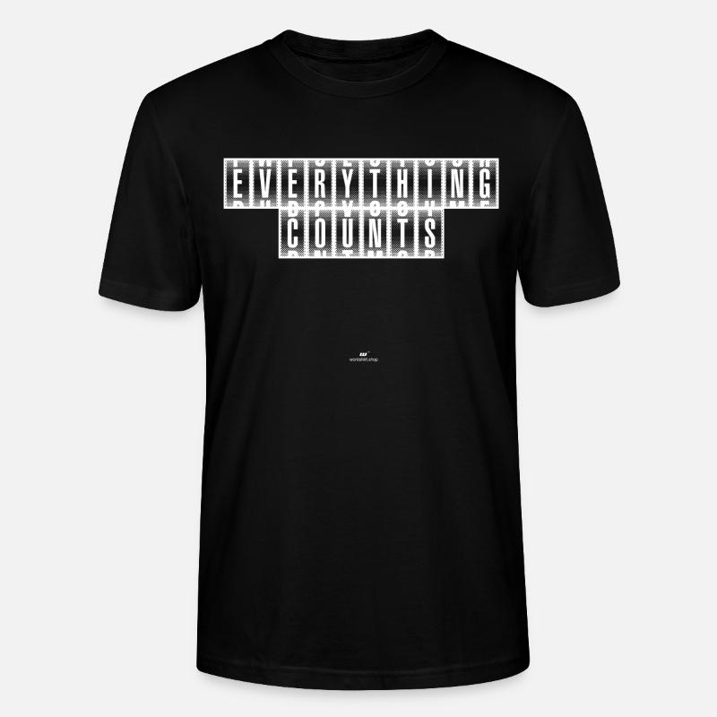 Everything Counts white - Stanley/Stella CRAFTER Unisex Organic T-Shirt - black