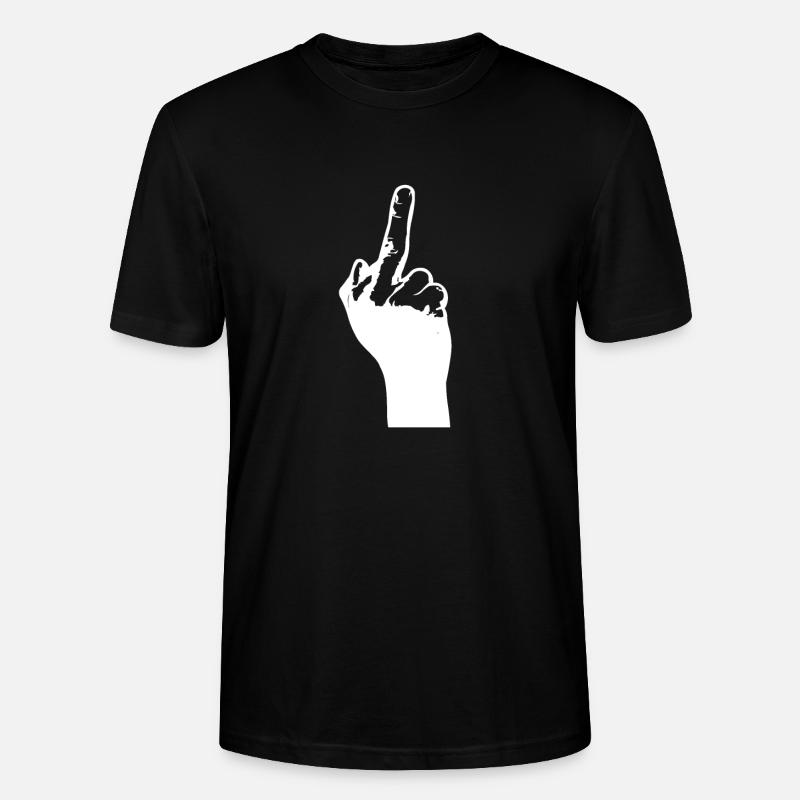 Ich zeige Dir den Mittelfinger - Stanley/Stella Unisex Bio-T-Shirt CRAFTER - Schwarz