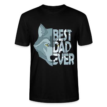 Bester Vater aller Zeiten - Stanley/Stella Unisex Bio-T-Shirt CRAFTER - Schwarz - Vorne - Alina (178cm) & Michal (187cm)