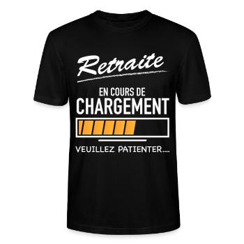 Retraite en cours - T-shirt bio CRAFTER Stanley Stella Unisexe - noir - Devant - Alina (178cm) & Michal (187cm)