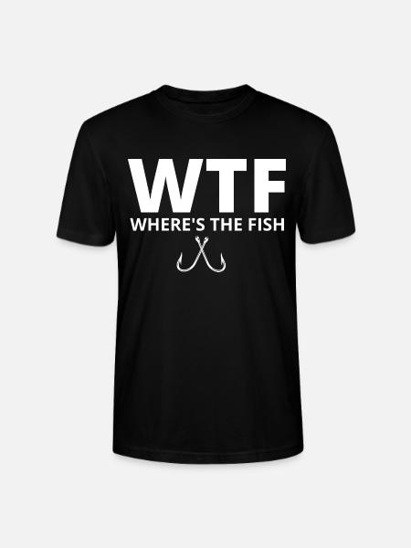 WTF where's the fish - Stanley/Stella CRAFTER Unisex Organic T-Shirt - black