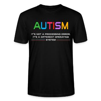 Autisme - Stanley/Stella Uniseks bio-T-shirt CRAFTER - zwart - Voor - Alina (178cm) & Michal (187cm)