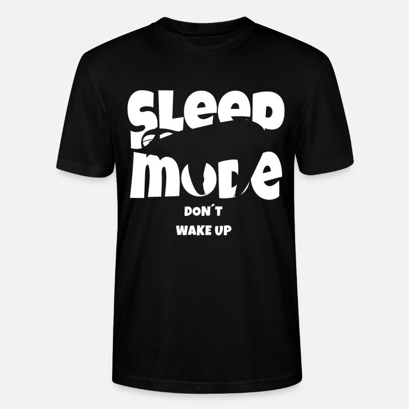 Funny Sloth Design Sleep Mode - Stanley/Stella CRAFTER Unisex Organic T-Shirt - black
