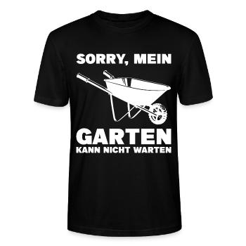 Gartenbau Schrebergarten Gärtner Geschenkidee - Stanley/Stella Unisex Bio-T-Shirt CRAFTER - Schwarz - Vorne - Alina (178cm) & Michal (187cm)