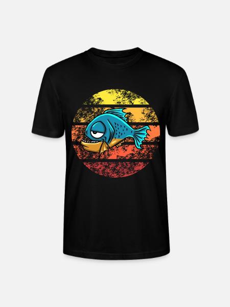 Piranha Geschenk - Stanley/Stella Unisex Bio-T-Shirt CRAFTER - Schwarz