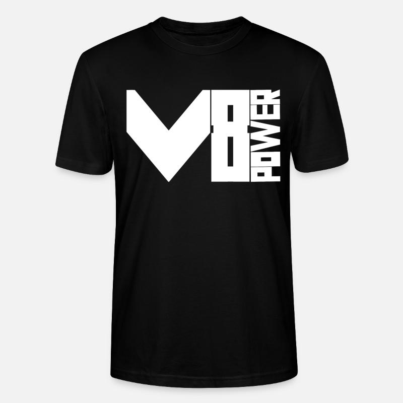 V8 power - Stanley/Stella Unisex Bio-T-Shirt CRAFTER - Schwarz