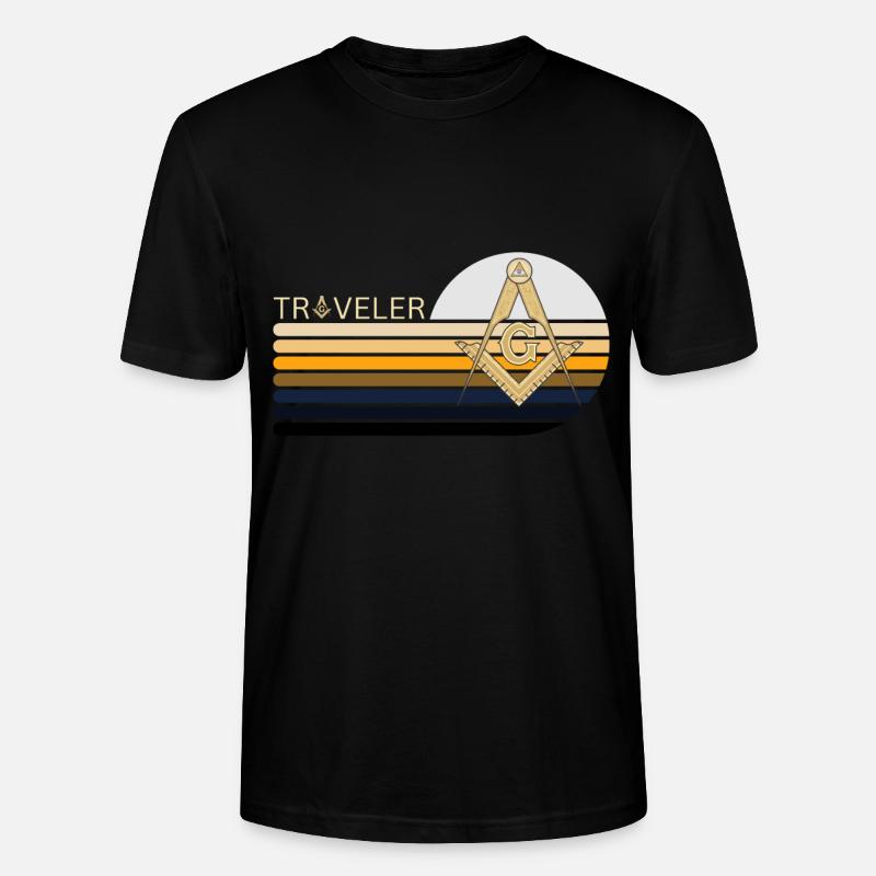 Francs-maçons Franc-maçonnerie Compass Tshirt - T-shirt bio CRAFTER Stanley Stella Unisexe - noir