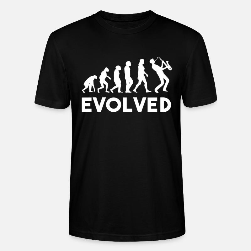 Saxophone Evolution - Stanley/Stella Unisex Bio-T-Shirt CRAFTER - Schwarz