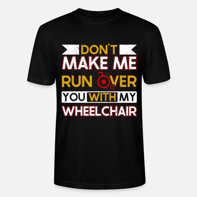 Rollstuhl Beinamputation Bewusstsein Amputation - Stanley/Stella Unisex Bio-T-Shirt CRAFTER - Schwarz