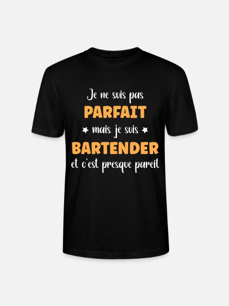 Bartender - T-shirt bio CRAFTER Stanley Stella Unisexe - noir