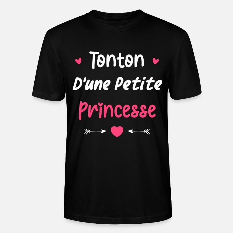 Tonton d'une princesse - T-shirt bio CRAFTER Stanley Stella Unisexe - noir