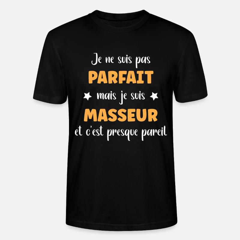 Je suis MASSEUr - T-shirt bio CRAFTER Stanley Stella Unisexe - noir