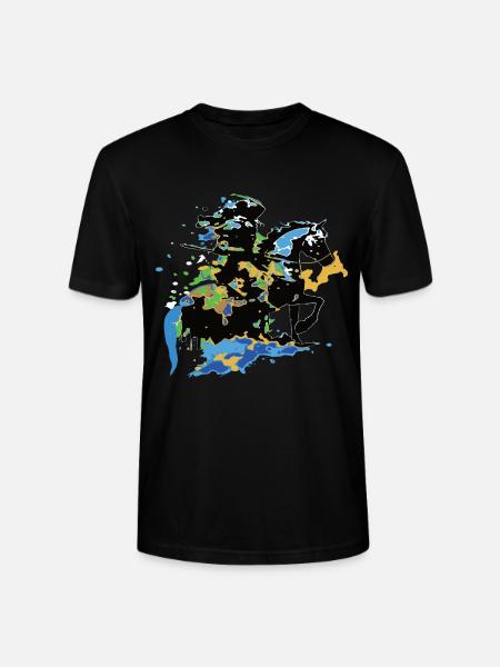 Reiter Pferd bunt - Stanley/Stella Unisex Bio-T-Shirt CRAFTER - Schwarz
