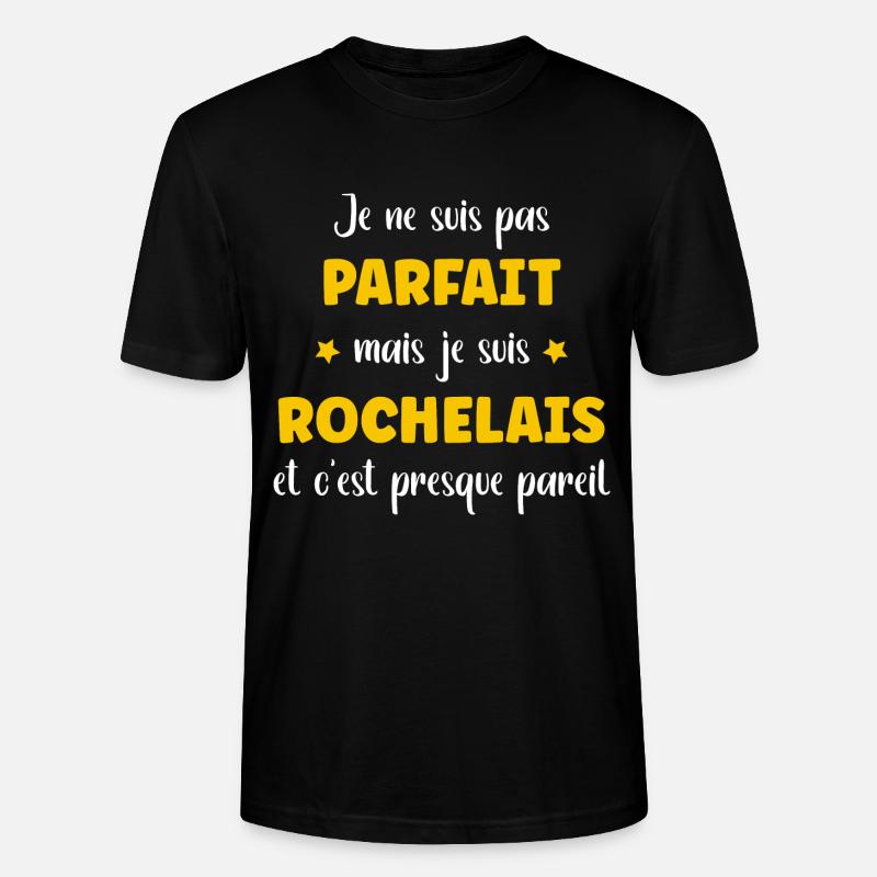 rochelais - T-shirt bio CRAFTER Stanley Stella Unisexe - noir