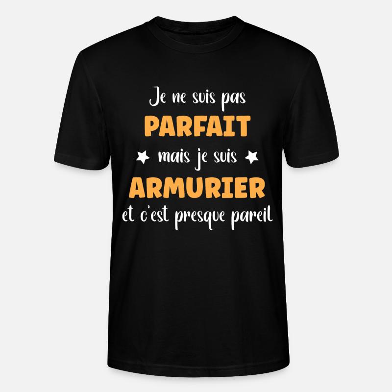 Armurier - T-shirt bio CRAFTER Stanley Stella Unisexe - noir