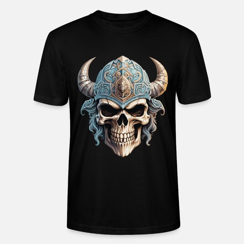 Wikinger-Schädel - Stanley/Stella Unisex Bio-T-Shirt CRAFTER - Schwarz