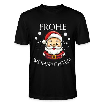 Weihnachtsmann - Weihnachten Geschenke - Stanley/Stella Unisex Bio-T-Shirt CRAFTER - Schwarz - Vorne - Alina (178cm) & Michal (187cm)