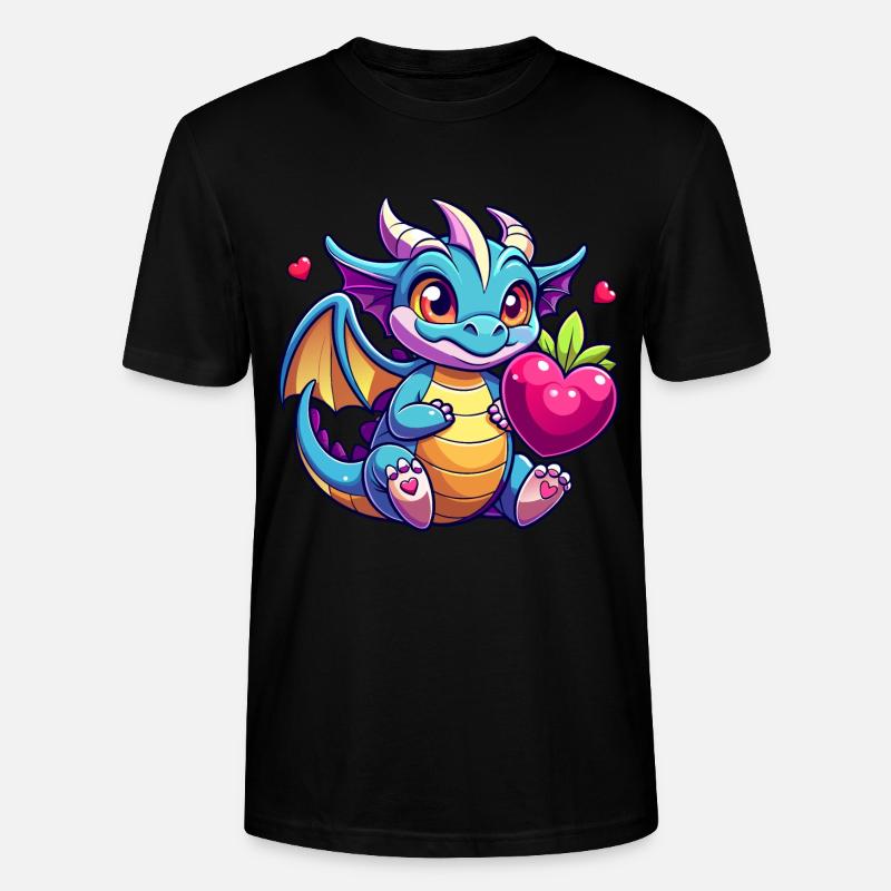 Farbenfroher Drache - Stanley/Stella Unisex Bio-T-Shirt CRAFTER - Schwarz