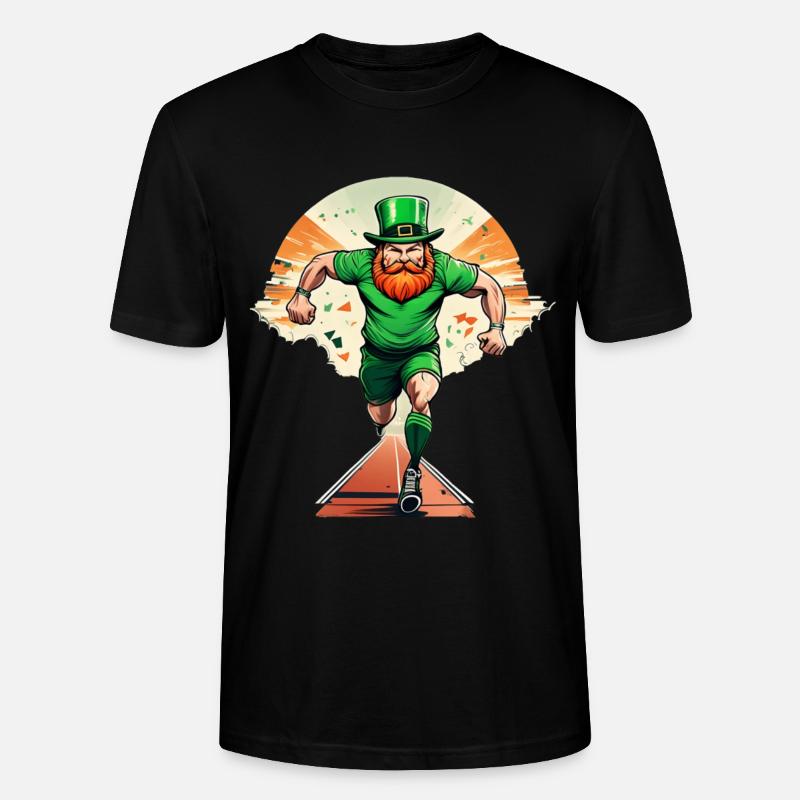 Shamrock de la Saint-Patrick - T-shirt bio CRAFTER Stanley Stella Unisexe - noir