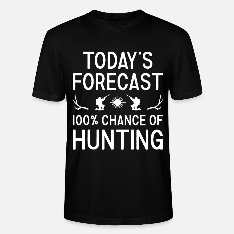 Hunter Today's Forecast Hunting - Stanley/Stella Unisex Bio-T-Shirt CRAFTER - Schwarz