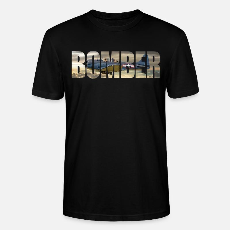 Bomber SBD Dauntless - Stanley/Stella Unisex Bio-T-Shirt CRAFTER - Schwarz