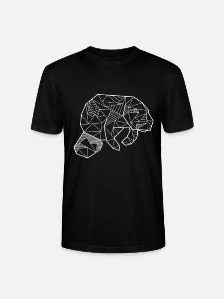 Sea cow polygon - Stanley/Stella CRAFTER Unisex Organic T-Shirt - black