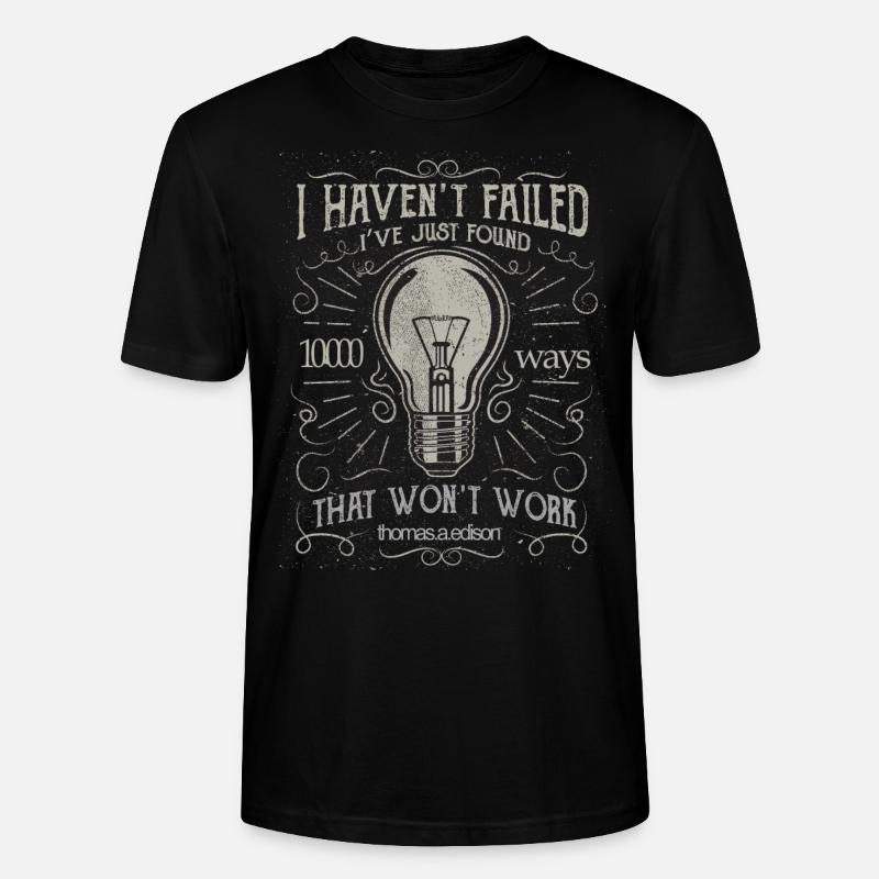 Thomas Edison Glühbirne - Stanley/Stella Unisex Bio-T-Shirt CRAFTER - Schwarz