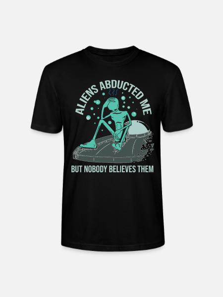 Alien spaceship Alien Ufo saucer - Stanley/Stella CRAFTER Unisex Organic T-Shirt - black