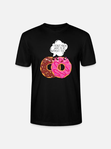 Donut love partner relationship boyfriend joke funny - Stanley/Stella CRAFTER Unisex Organic T-Shirt - black