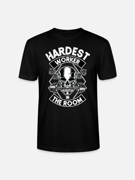 Hardest worker in the room - Stanley/Stella CRAFTER Unisex Organic T-Shirt - black