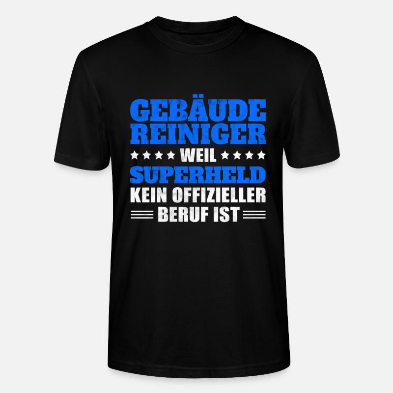 Gebäudereiniger Fensterputzer - Superheld - Stanley/Stella Unisex Bio-T-Shirt CRAFTER - Schwarz