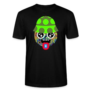 LSD TRIPPY PSYCODELIC TRIP - Stanley/Stella CRAFTER Unisex Organic T-Shirt - black - Front - Alina (178cm) & Michal (187cm)