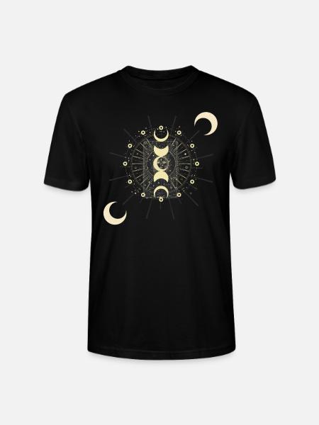 MOON STARS TAROT MAP - Stanley/Stella CRAFTER Unisex Organic T-Shirt - black