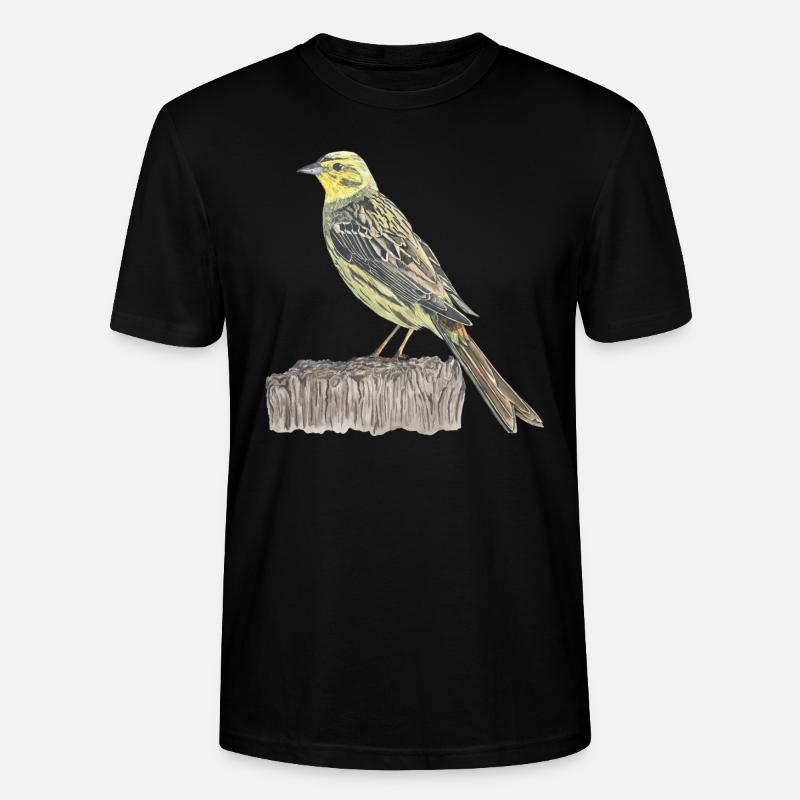 Oiseau bunting doré - T-shirt bio CRAFTER Stanley Stella Unisexe - noir