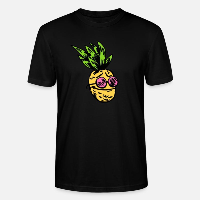 Ananas - Stanley/Stella Unisex Bio-T-Shirt CRAFTER - Schwarz