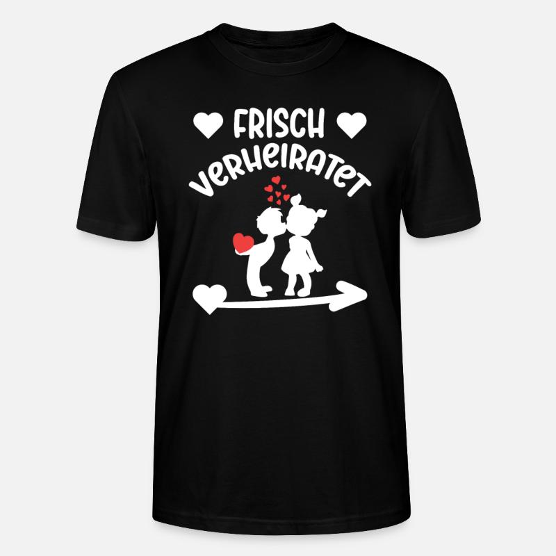 Frisch verheiratet Ehe Flitterwochen - Stanley/Stella Unisex Bio-T-Shirt CRAFTER - Schwarz