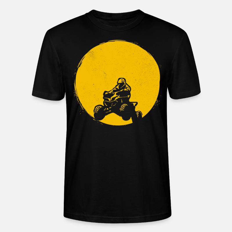 ATV Silhouette Quad Sonne Geschenk - Stanley/Stella Unisex Bio-T-Shirt CRAFTER - Schwarz