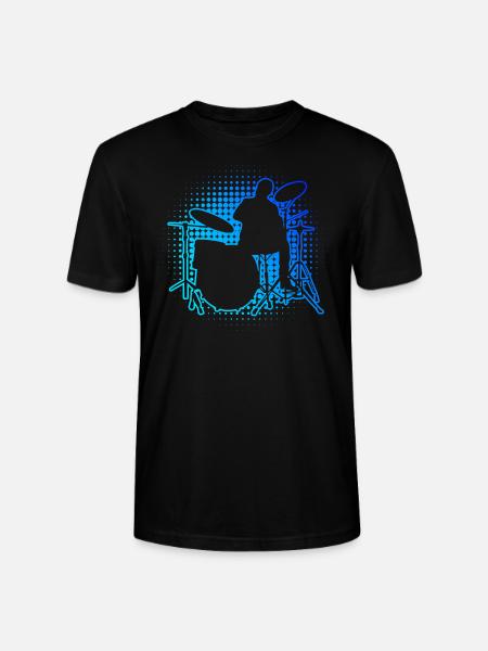 Men's Percussionist Drum Kit Drummer - Stanley/Stella CRAFTER Unisex Organic T-Shirt - black