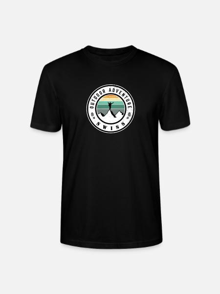 Outdoor Adventure Swiss - Stanley/Stella CRAFTER Unisex Organic T-Shirt - black